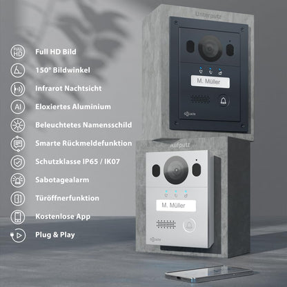 Goliath Basic Video Türsprechanlage – 7 Zoll 1 Familie AV-BLS-04A