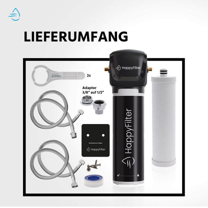 HappyFilter Kalk Wasserfilter 2 Untertischfilter – Quick Change