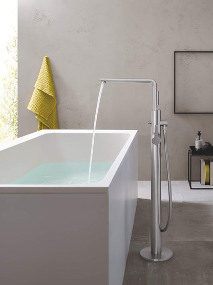 Grohe Lineare Wannenarmatur Freistehend Supersteel 23792DC1