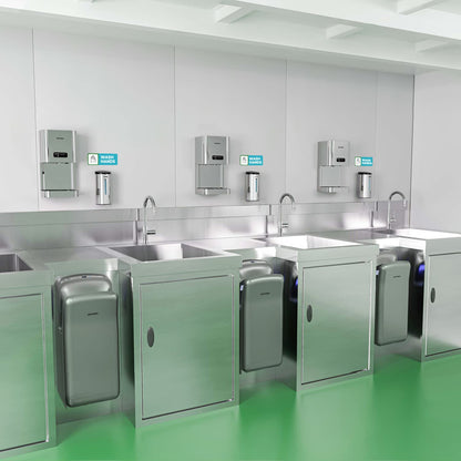 anydry 2005H Kommerzieller Händetrockner mit HEPA, Silber