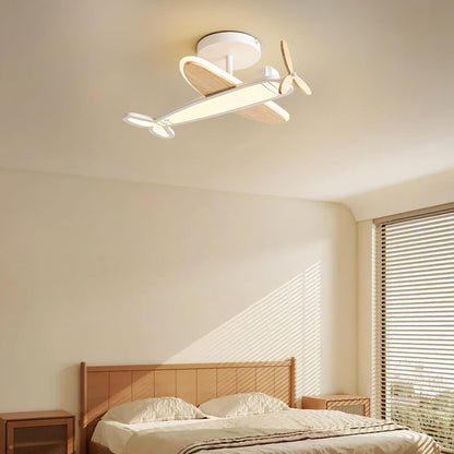 Epochglo Flugzeug LED Deckenleuchte Dimmbar für Kinderzimmer, Ø53cm