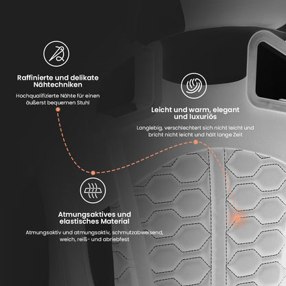 SUKIDA Ergonomischer Gaming Stuhl mit Fussstuetze – Schwarz