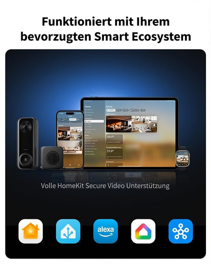 Aqara G400 Video-Türklingel mit Chime, 2K, PoE, HomeKit Secure Video