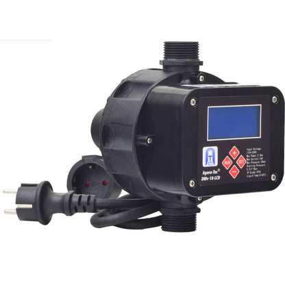 Agora-Tec® Pumpensteuerung DWv-18-LCD – Einstellbar, verkabelt