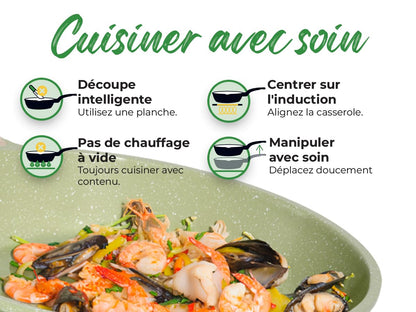 JUST PERFECTO Induktion Töpfe & Pfannen Set PTFE-/PFOA-frei – 21-tlg. Grün