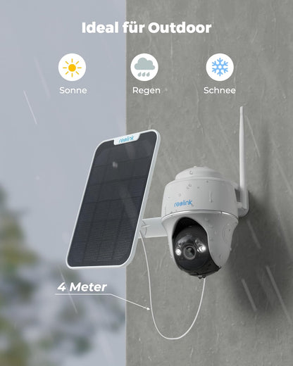 Reolink Argus PT 5MP PTZ Solar Kamera Aussen - mit Solarpanel