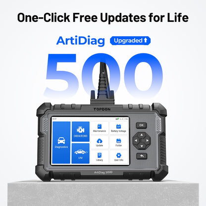 TOPDON ArtiDiag 500 OBD2 Diagnosegerät für Motor, ABS, SRS, Getriebe
