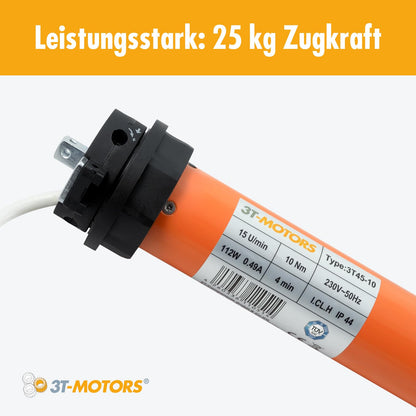 3T-MOTORS Rollladenmotor 3T45-10, 10 Nm, SW60 Achtkantwelle