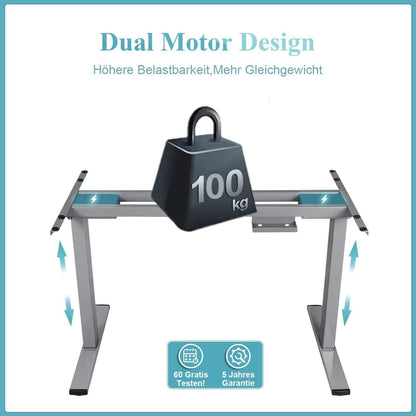 Homall Elektrisches Schreibtischgestell Höhenverstellbar - Grau