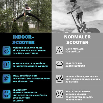 In Do The Trick Scooter Kickstart Classic Trampolin-Scooter Schwarz