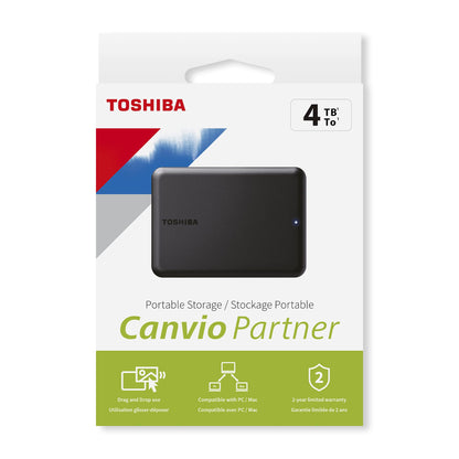 TOSHIBA Canvio Partner 2.5'' Externe Festplatte 4TB USB 3.2
