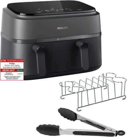 Philips Dual Basket Airfryer NA350/03 – 9L Heissluftfriteuse