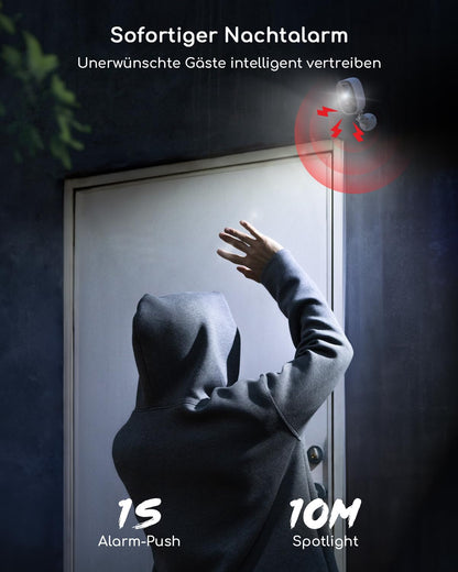 COOAU 2K Akku Überwachungskamera Aussen - 2er Set