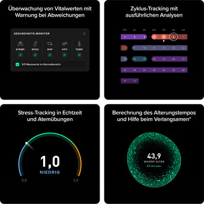 WHOOP 5.0 Peak – Gesundheits-Tracker mit 12-monatiger Mitgliedschaft