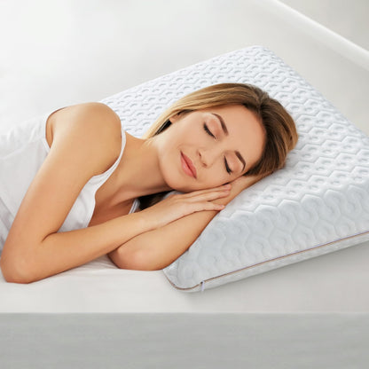 BedStory Gel Memory Foam Kopfkissen 60x40 cm, 10 cm, Seitenschläfer