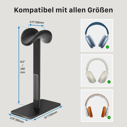 FARWAYVIEW AirPods Max Ständer mit Schlafmodus, Aluminium Schwarz