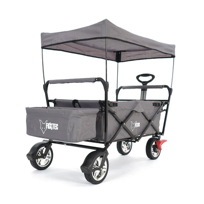 Fuxtec Bollerwagen FX-CT500 faltbar Grau mit Dach
