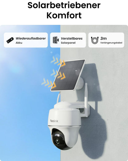 Reolink 2K Überwachungskamera Aussen Set mit Home Hub Mini & Solar
