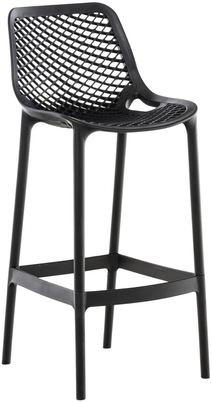 CLP Barhocker Air aus Kunststoff, Schwarz, 75cm Sitzhöhe. Ermöglicht Sitzen an Bartheken und hohen Theken.