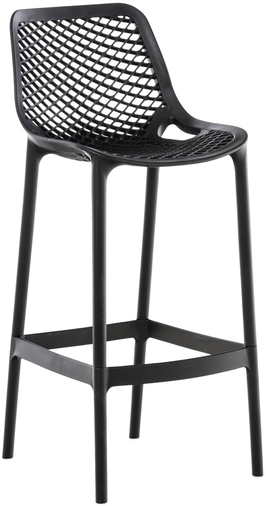 CLP Barhocker Air aus Kunststoff, Schwarz, 75cm Sitzhöhe. Ermöglicht Sitzen an Bartheken und hohen Theken.