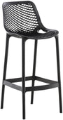 CLP Barhocker Air aus Kunststoff, Schwarz, 75cm Sitzhöhe. Ermöglicht Sitzen an Bartheken und hohen Theken.