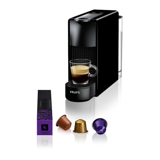Nespresso Krups Essenza Mini Kaffeekapselmaschine - XN1108 Schwarz. Kompakte Kapselmaschine für Espresso und Lungo.