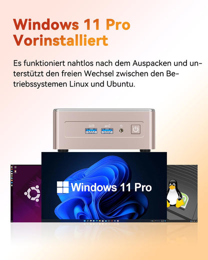 GEEKOM A5 Mini PC mit AMD Ryzen 5 7430U, 16 GB RAM, 512 GB SSD