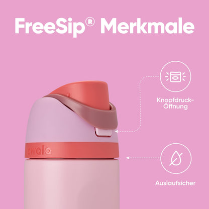 Owala FreeSip Isolierflasche Edelstahl mit Strohhalm, 710 ml