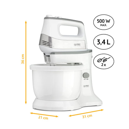 TZS First Austria Handmixer FA-5257-3, 2-in-1 Standmixer, 500 W