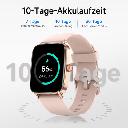 AEAC Smartwatch Damen mit Telefonfunktion, 1.85" HD, IP68 wasserdicht