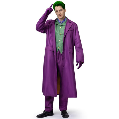 IEEILULU Joker Kostüm Herren Horror Clown Halloween Set - Grösse M