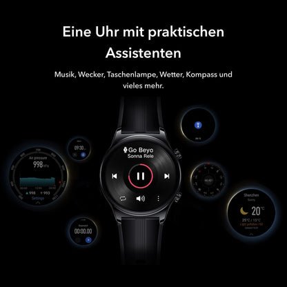 HONOR Watch GS 3 Smartwatch - GPS Fitness Uhr Midnight Black
