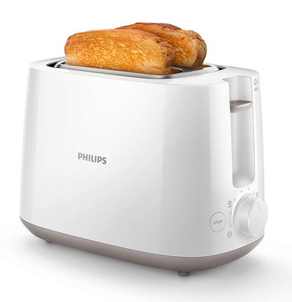 Krups F30901 ProAroma Filterkaffeemaschine Glaskanne Weiss
 Philips HD2581/00 Toaster Weiss mit Brötchenaufsatz