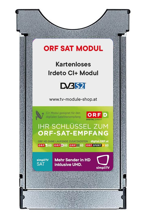 ORF DIGITAL DIREKT Irdeto CI+ Modul dual Entschlüsselung kartenlos