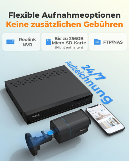 Reolink RLC-810A 4K PoE Überwachungskamera Aussen - Schwarz