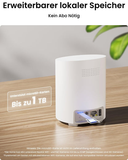 Reolink 2K Überwachungskamera Aussen Set mit Home Hub Mini & Solar