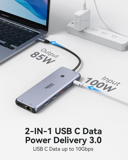 USB C Dockingstation 13-in-1 – Triple Display 4K Dual HDMI