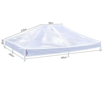 QUICK STAR Pavillon Schutzhaube 3x4 m wasserdicht transparent