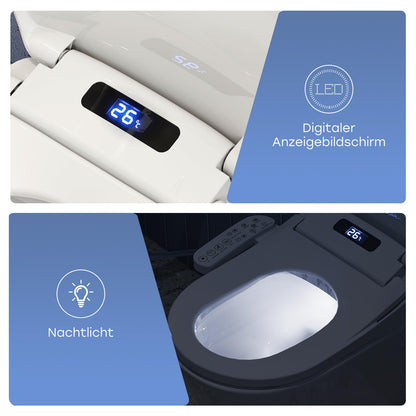 **Komfort Smart Dusch WC Sitz - Elektrisch, Bidet, Warmluft**