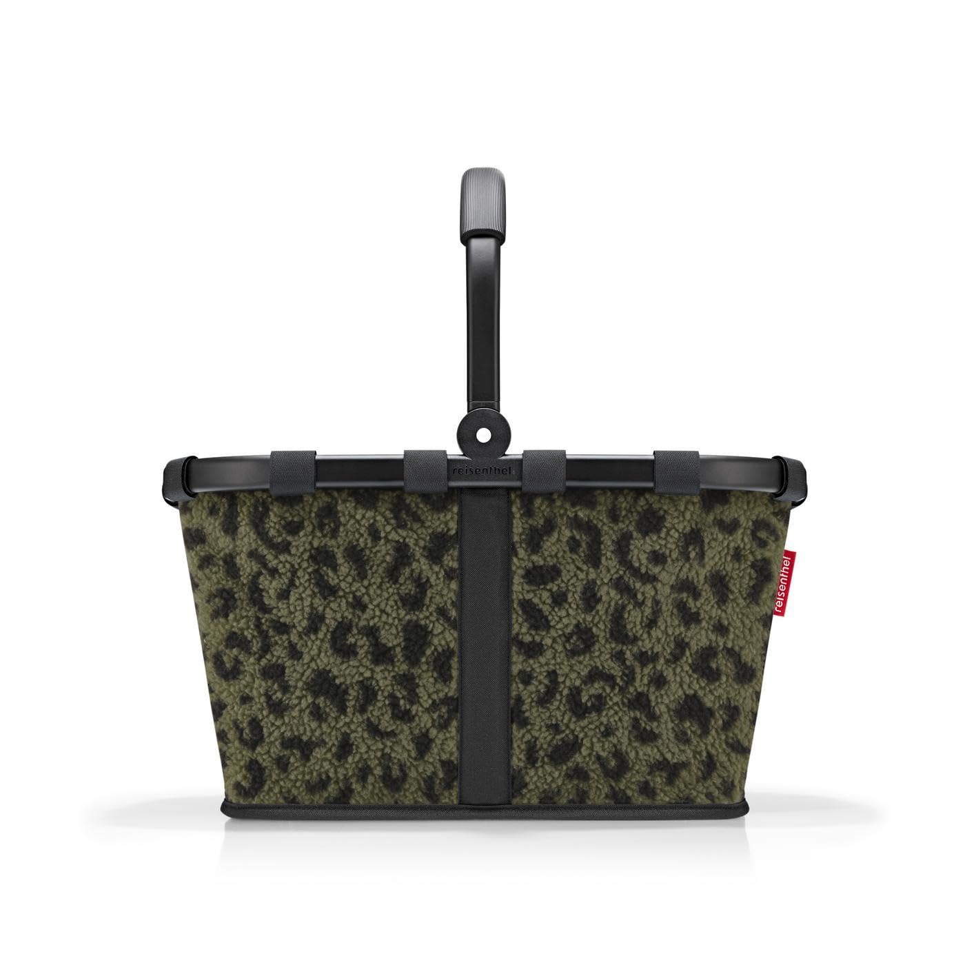 reisenthel carrybag teddy leo olive Einkaufskorb mit Innentasche, Aluminiumrahmen und Standfüssen