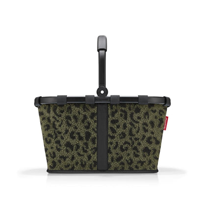 reisenthel carrybag teddy leo olive Einkaufskorb mit Innentasche, Aluminiumrahmen und Standfüssen