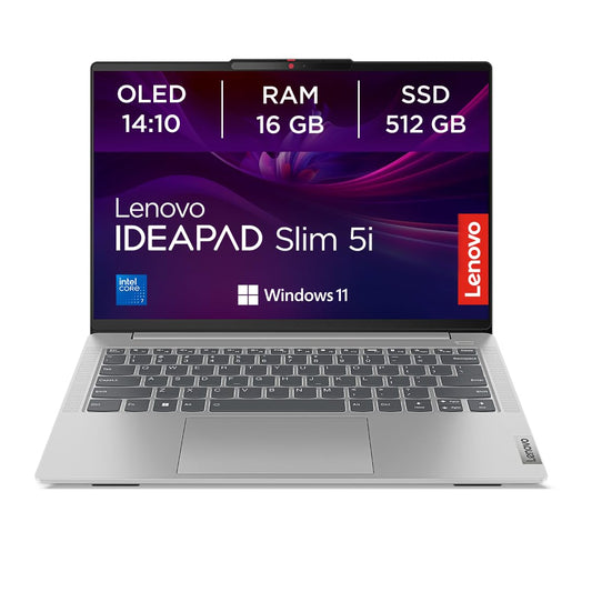 Lenovo IdeaPad Slim 5i Laptop - 14" OLED i7 Luna Grau. Mobiler Computer für Produktivität und Multimedia.