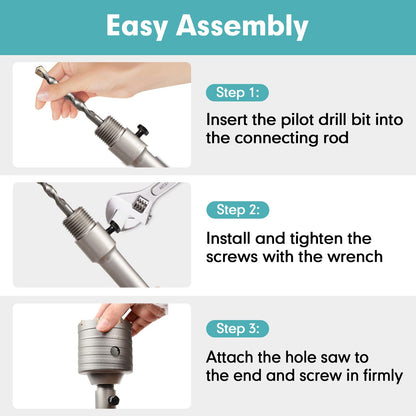 YOSIGHT SDS Plus Max Bohrkronen Set - 9-tlg. Beton Mauerwerk