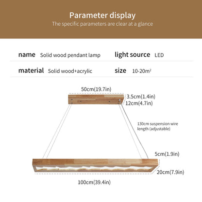 minifair LED Hängeleuchte Holz Dimmbar – 100cm Rustikal