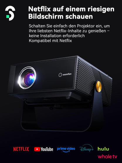 SOOMFON SK3 Smart Beamer - Full HD Projektor mit WiFi & Bluetooth