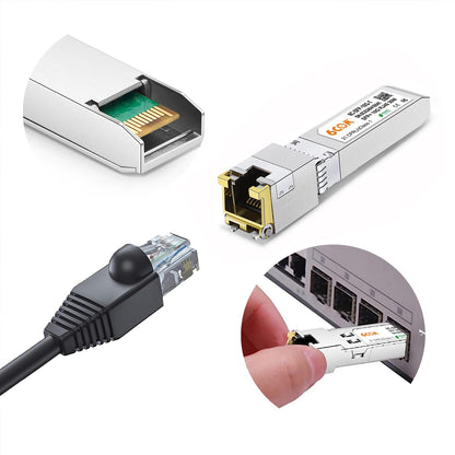 Kompatibler SFP+ RJ45 Multi-Rate Transceiver - 2 Stück, 30m