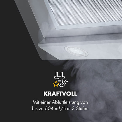 Klarstein Balzac Silent Kopffreie Wandabzugshaube 60 cm