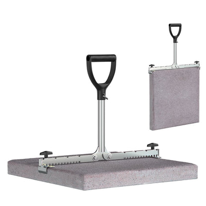 LANGFIT Plattenheber MS-PH2050L, extra langer Griff, verzinkt, zum Heben von Platten und Steinen