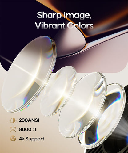 Smart Beamer Android 11 4K Tragbar 1080P Projektor