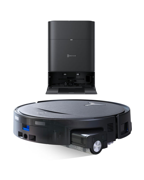 ECOVACS DEEBOT T80S Omni Saugroboter mit Wischfunktion, Schwarz – 98 mm flach, mit Absaugstation